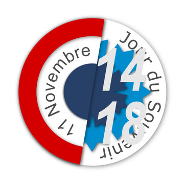 1914-1918 grande guerre - armistice - jour du souvenir - bleuet