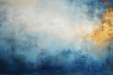 Abstract background painting with dark gold, blue and black colors on canvas for design with copy space.
 - obrazy, fototapety, plakaty
