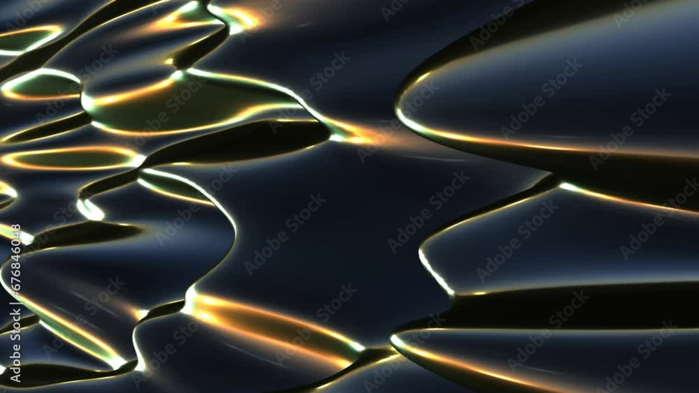 Poster abstract dark background with light edges flowing animation