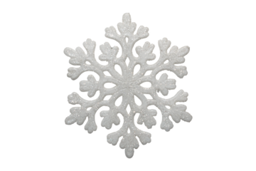White Glitter Snowflake Ornaments,Christmas Plastic Glitter Snow Flakes, Hanging Snowflake Decorations for Winter Christmas Tree