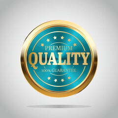 Luxury golden green badges and labels. Retro vintage circle badge design