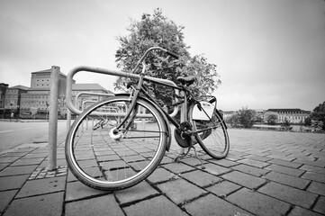 Fahrrad, perspektive, schwarzweiß, kiel, bike