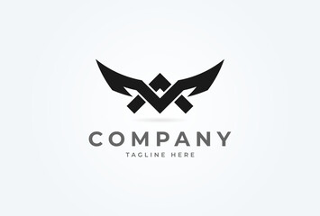 Obraz premium Initial A Wing logo. modern letter A with Wings design logo. flat design logo template. vector illustration