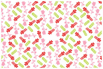 Flora Ornament Pattern Background