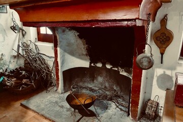 Old vintage Spanish bonfire