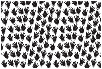 Handprints - Palms Pattern Background