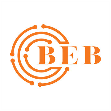BEB letter design. BEB letter technology logo design on white background. BEB Monogram logo design for entrepreneur and business