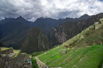 Ruínas da cidade inca de Machu Picchu, Peru