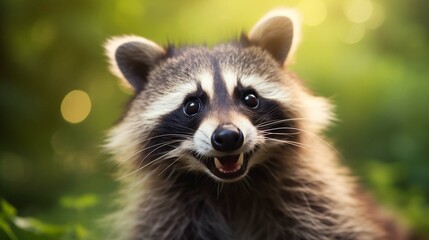 Naklejka na ściany i meble portrait of a raccoon