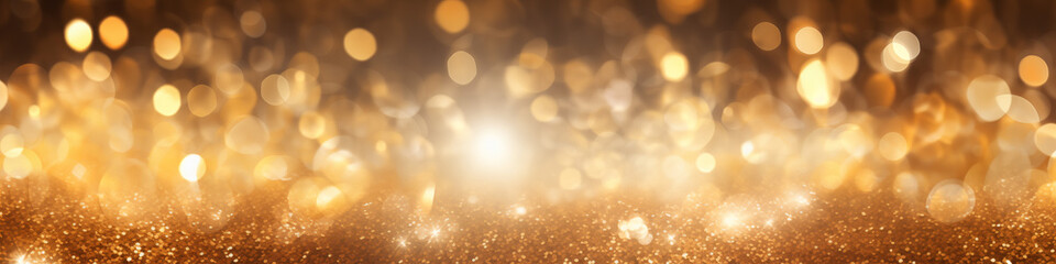 Texture of gold colored glitter, background, banner, sparkle