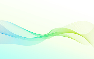 透明感あるグリーンの曲線の抽象的な背景イメージ