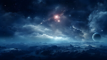 Naklejka na ściany i meble Galaxy with stars and space dust in the universe galaxy,Generative Ai.