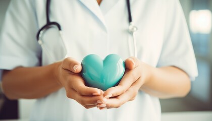 Love, charity, and helping hand international cardiology day with infographics background