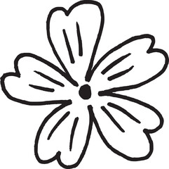 Mystical Flower Vintage Leaves Silhouette Hand Drawn