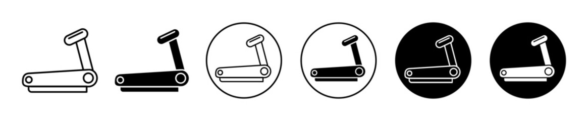 Treadmill vector icon illustration set