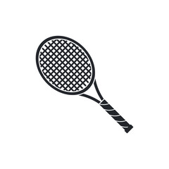 Tennis racket minimalistic vector icon. Tennis sport equipment design. 