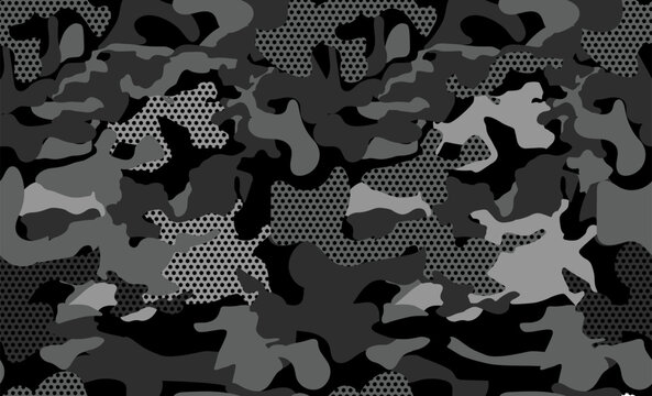 Seamless modern Camouflage abstract pattern, Military Camouflage repeat pattern design for Army background, printing clothes, fabrics, sport t-shirts jersey, web banners, posters, cards and wallpapers