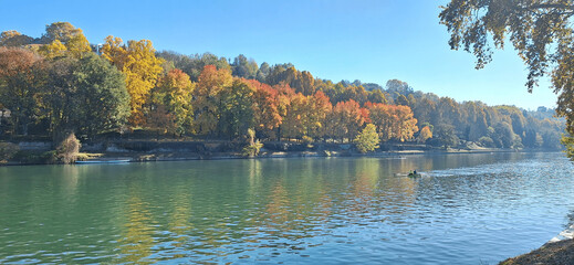 autumn landscape with Valentino lake