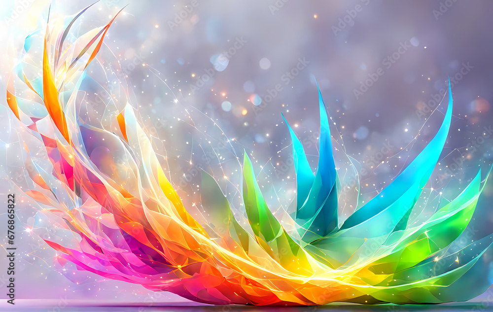 Poster abstract background with colorful shades and glowing shiny texture.