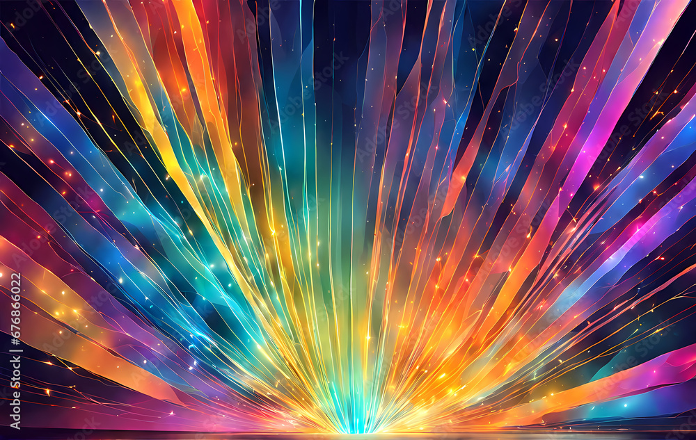 Poster abstract background with colorful shades and glowing shiny texture.