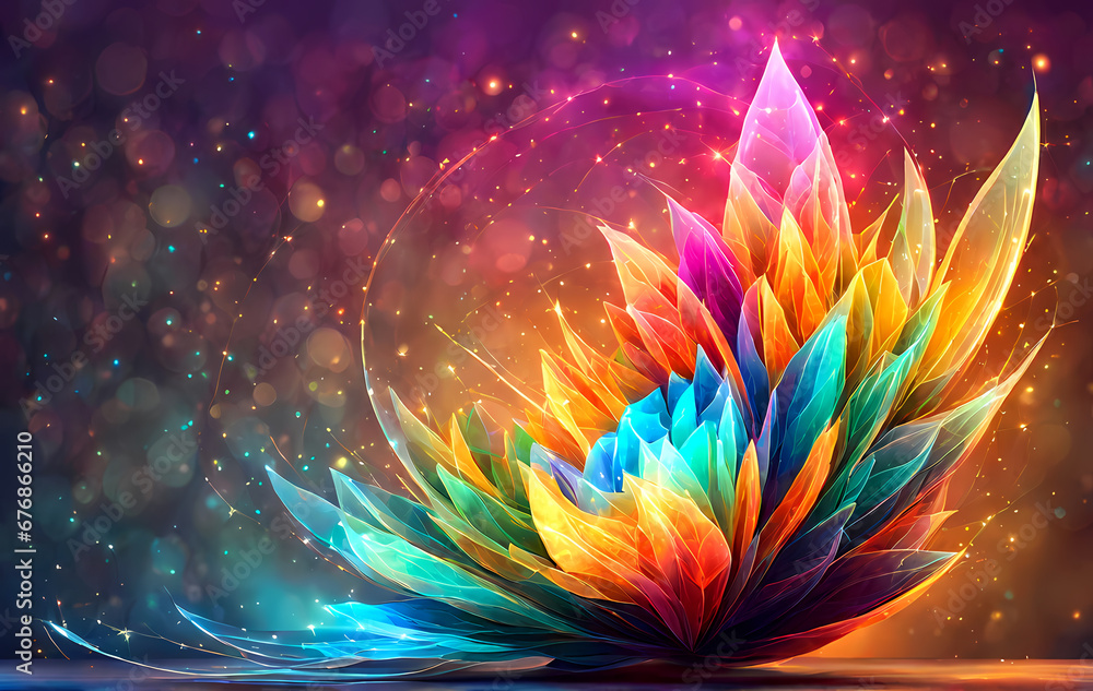 Aufkleber abstract background with colorful shades and glowing shiny texture.