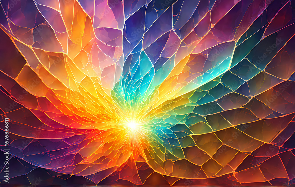 Poster abstract background with colorful shades and glowing shiny texture.