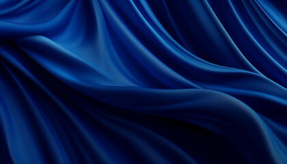 blue satin fabric Generated by AI technology