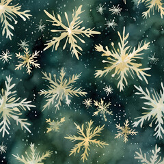 A Christmas pattern featuring simple and elegant snowflake   