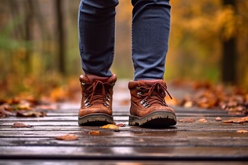 Boot shoes to keep your feet warm during winter walks.