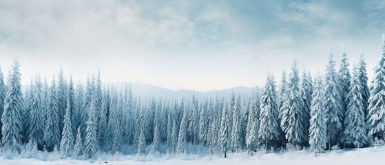 wallpaper of snow covered pine trees during daytime