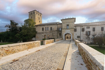 the medieval Friuli city gate in Portobuffolè, Italy