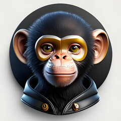 Dschungel-Jubel Affen-Sticker