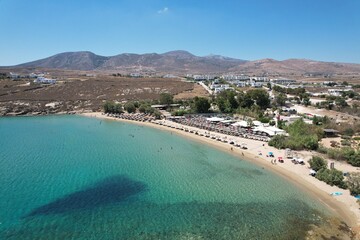 Naklejka premium Aerial views from over the Punda Coast on the Greek Island of Paros