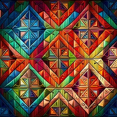 seamless geometric pattern Aztec
