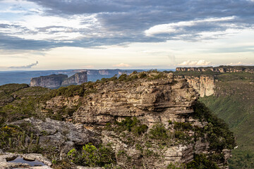 View from the top of the hill of the father inacio, morro do pai inacio, Chapada Diamantina, Bahia, Brazil