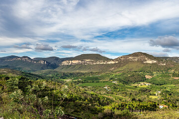 Fototapeta premium Mountains between Ibicoara and Mucuge in the Chapada Diamantina National Park, Bahia, Brazil
