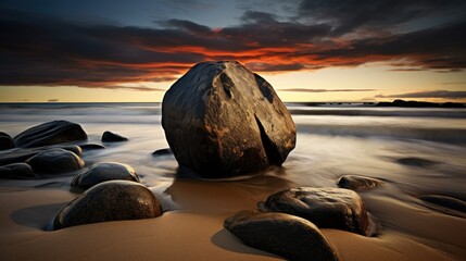 Beach Boulder Landscape Photography - Powered by Adobe