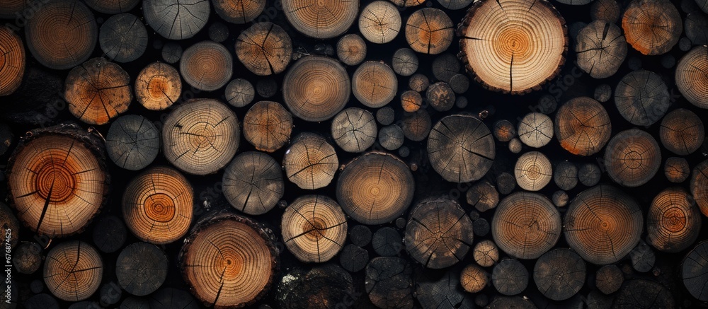 Aufkleber in the old forest the background was adorned with an abstract pattern of circular shapes resembling 