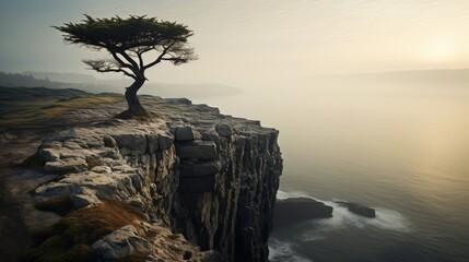 Cliff Top Tree Landscape Photography