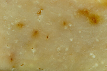 Close-up view of organic soap bar. Natural cosmetics background texture.