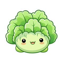 illustration of a cartoon of a cabbage