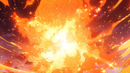 Hand drawn anime beautiful burning flame illustration background material
 - Powered by Adobe