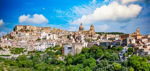 Foto op Canvas View of Ragusa in Val di Noto, southern Sicily, Italy © monticellllo