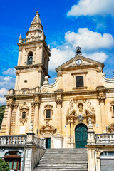 Fototapeta na wymiar Cathedral in Ragusa, Val di Noto, southern Sicily, Italy