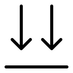 Two Arrows Line Down