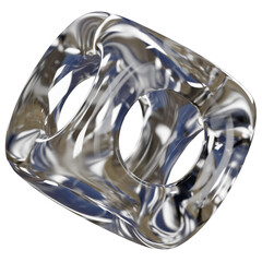 3d glass abstract shape