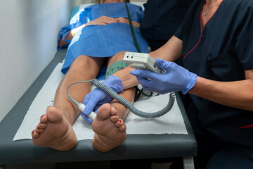 Blood pressure measurement from the popliteal artery leg, Ankle Brachial index, Cardio‐ankle...