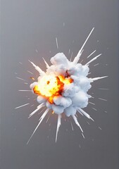 Explosion Border Isolated On A White Background