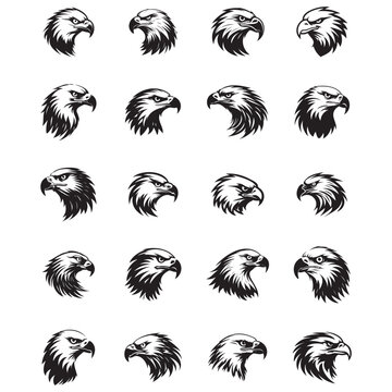 eagle head drawing, eagle silhouette, print ready, eps, cricut file, cut file, png eagle, editable.