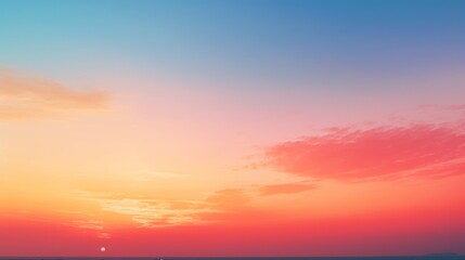 A magical gradient of colors in a calm sunset